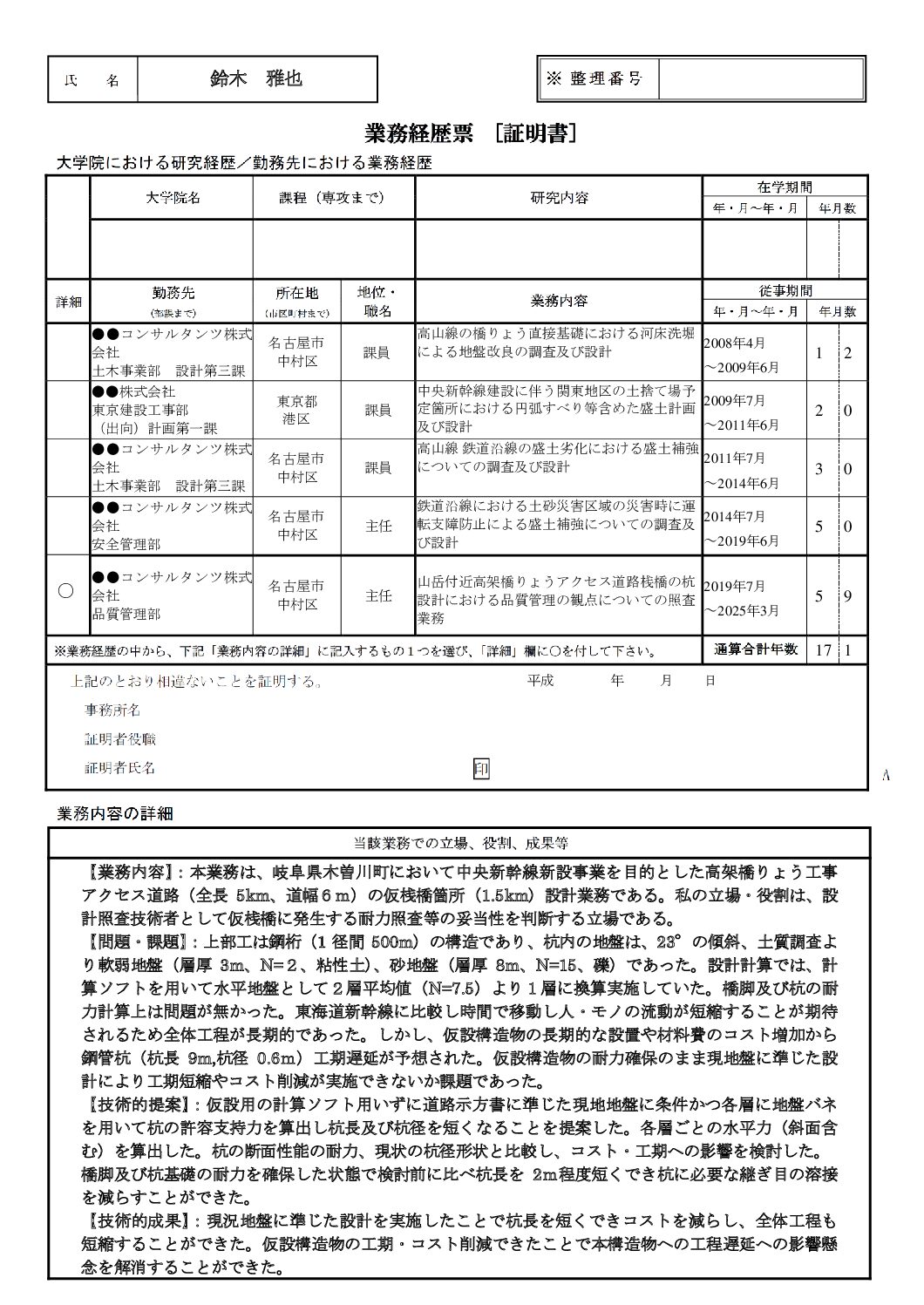 20250315 （修正）鈴木雅也 経歴書（社名なし）