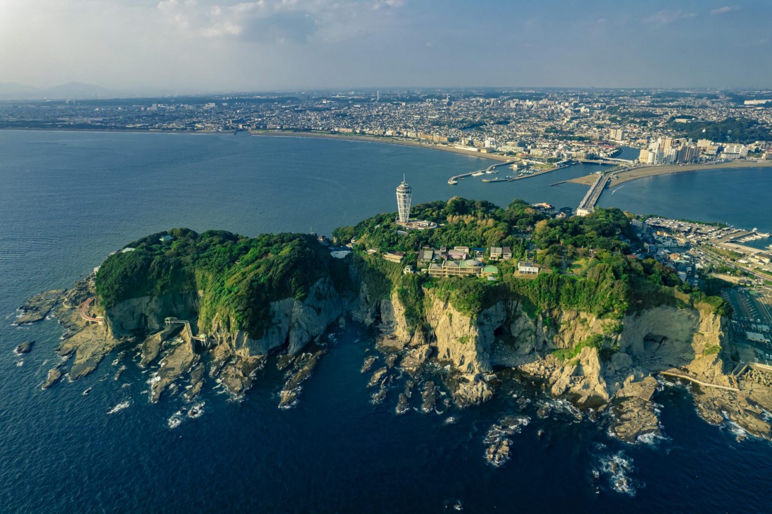 江ノ島空から
