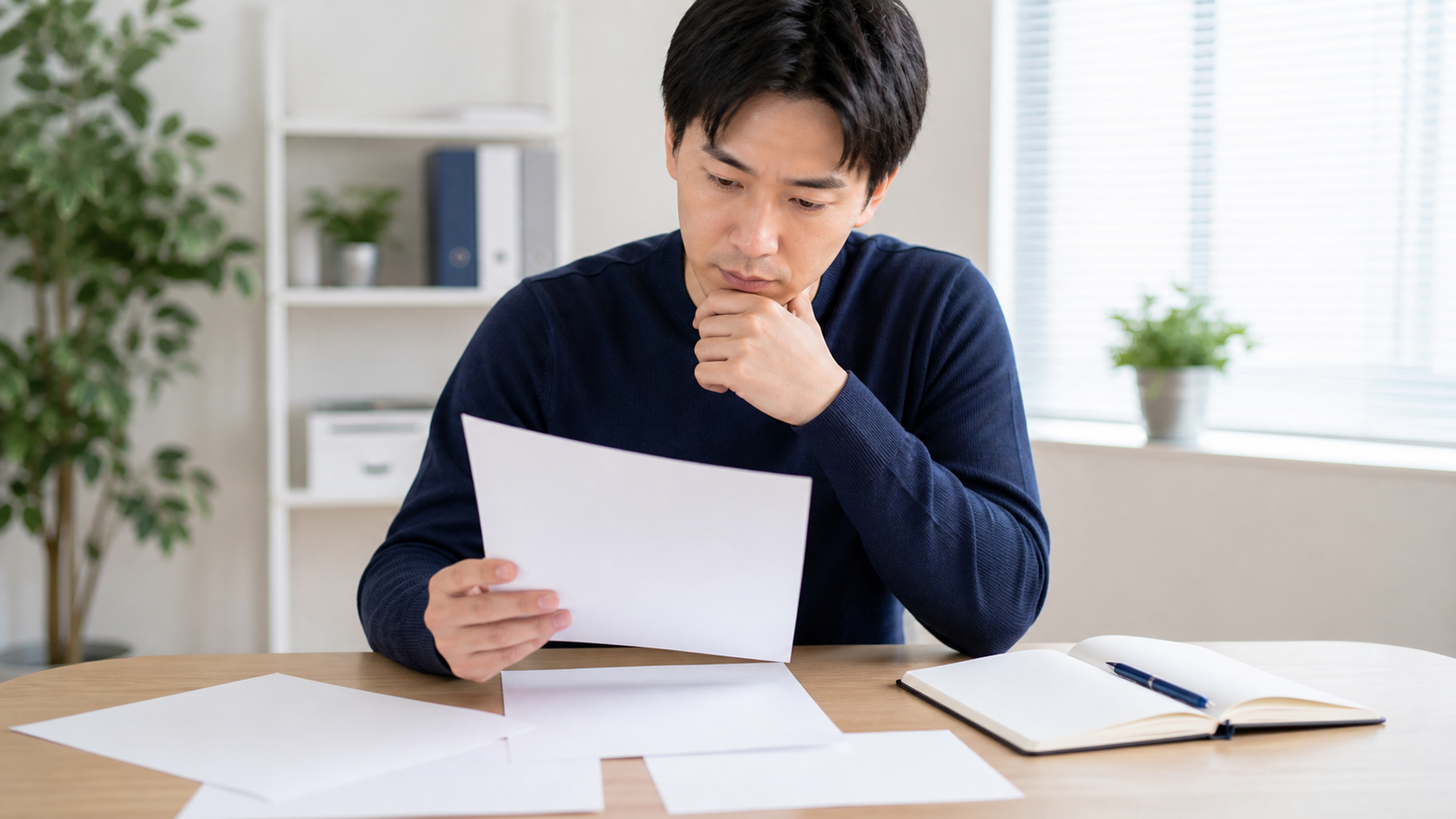 技術士二次試験の答案用紙を確認して紙面構成を考える受験者