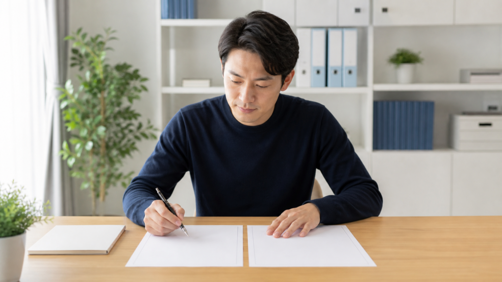 技術士二次試験の答案で箇条書きと文章の構成を考える受験者