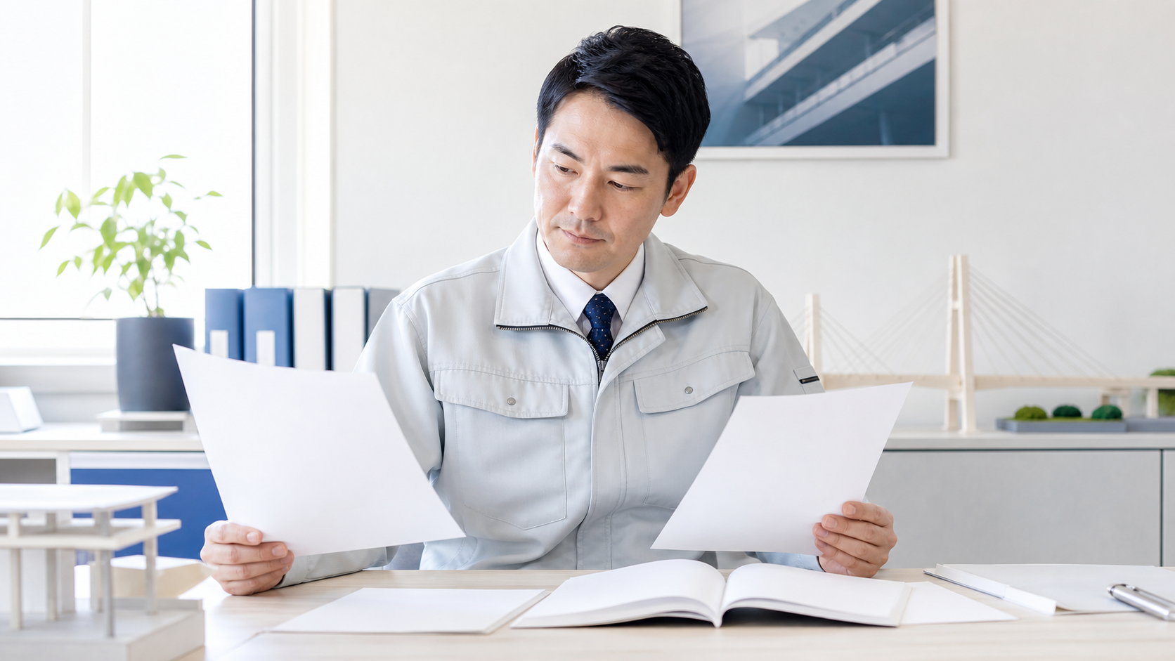 技術士建設部門で経験の薄いテーマの資料を比較して答案を考える技術者