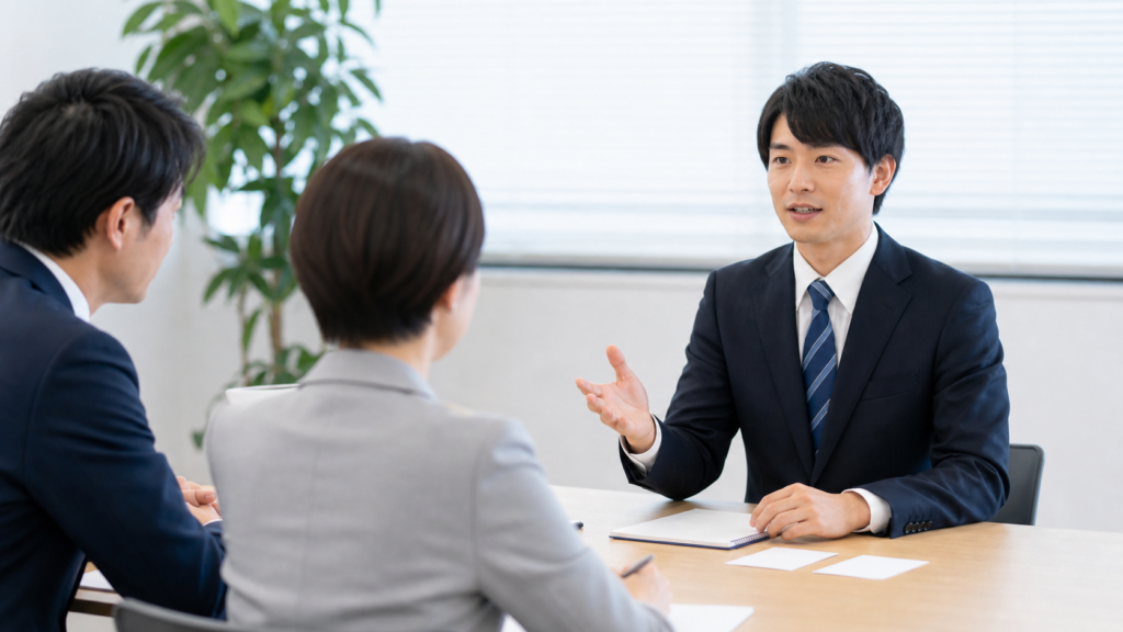 技術士口頭試験の聞き返しと復唱確認を模擬練習する受験者