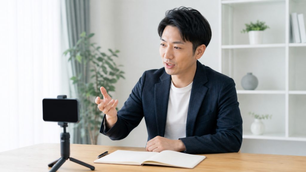 技術士口頭試験の回答を録音して振り返る受験者
